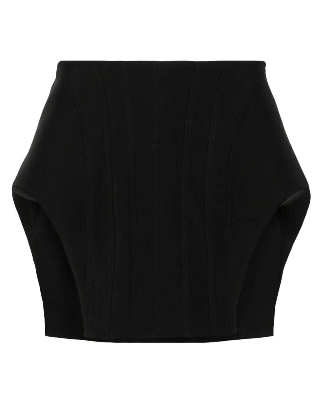 Mugler Black Corset-inspired Mini Skirt