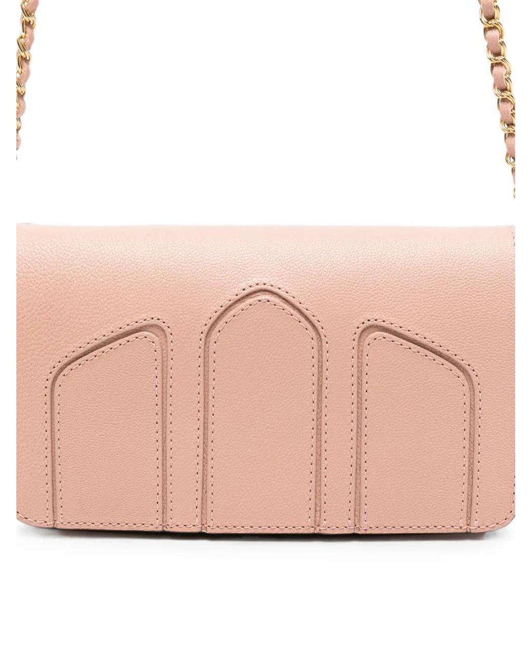 Delage Pink Sac À Bandoulière En Cuir
