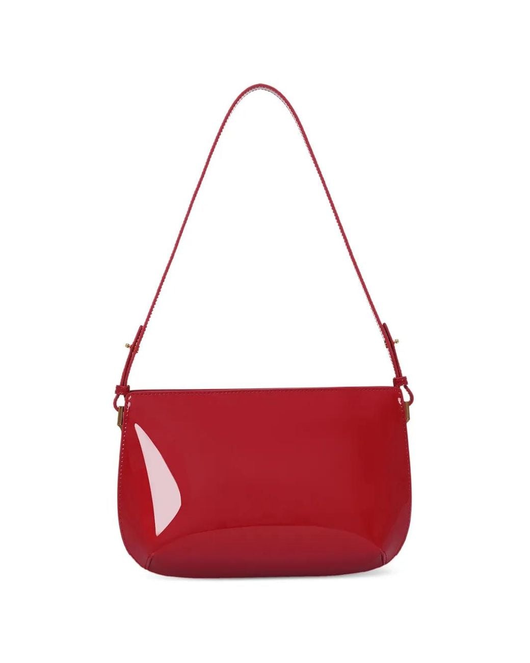 POTAMY Red Patent-Leather Shoulder Bag