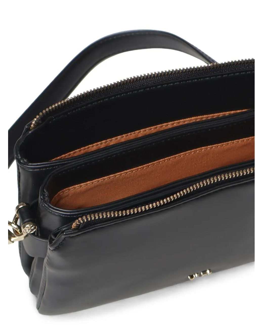 V73 Black Sac Porté Épaule À Plaque Logo En Zircon
