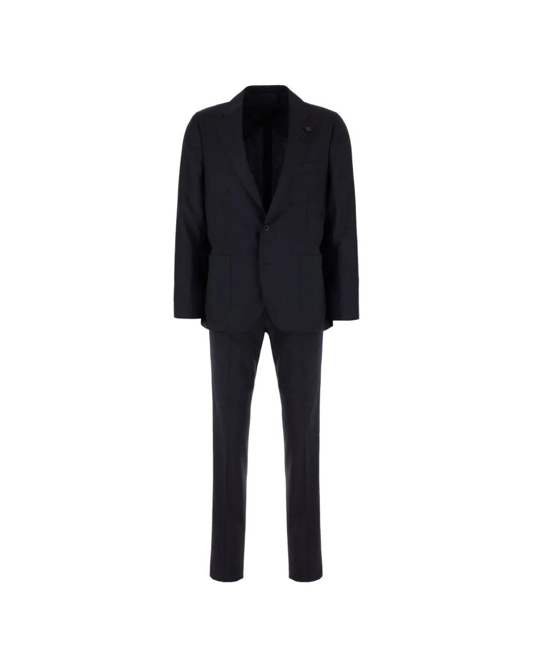 Lardini Black Single-Breasted Suit for men