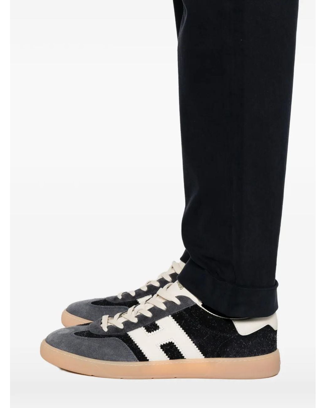 Jacob Cohen Black Henry Slim-Fit Cropped Trousers for men