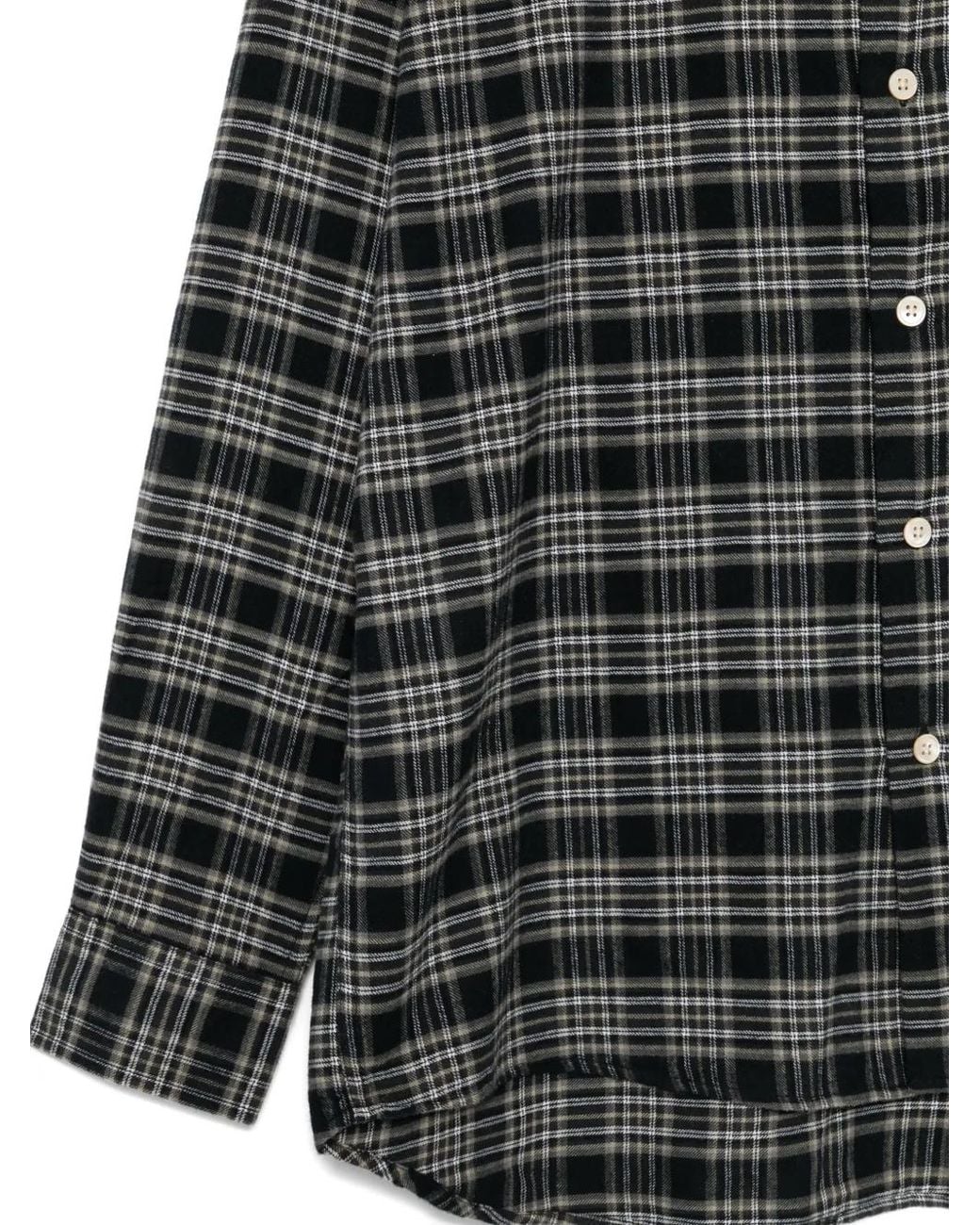sunflower Gray Plaid-Pattern Shirt for men