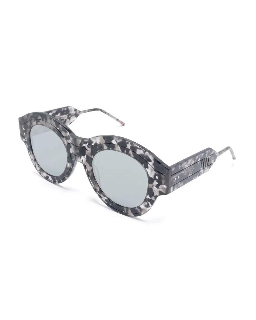 Thom Browne Gray Round-Frame Sunglasses