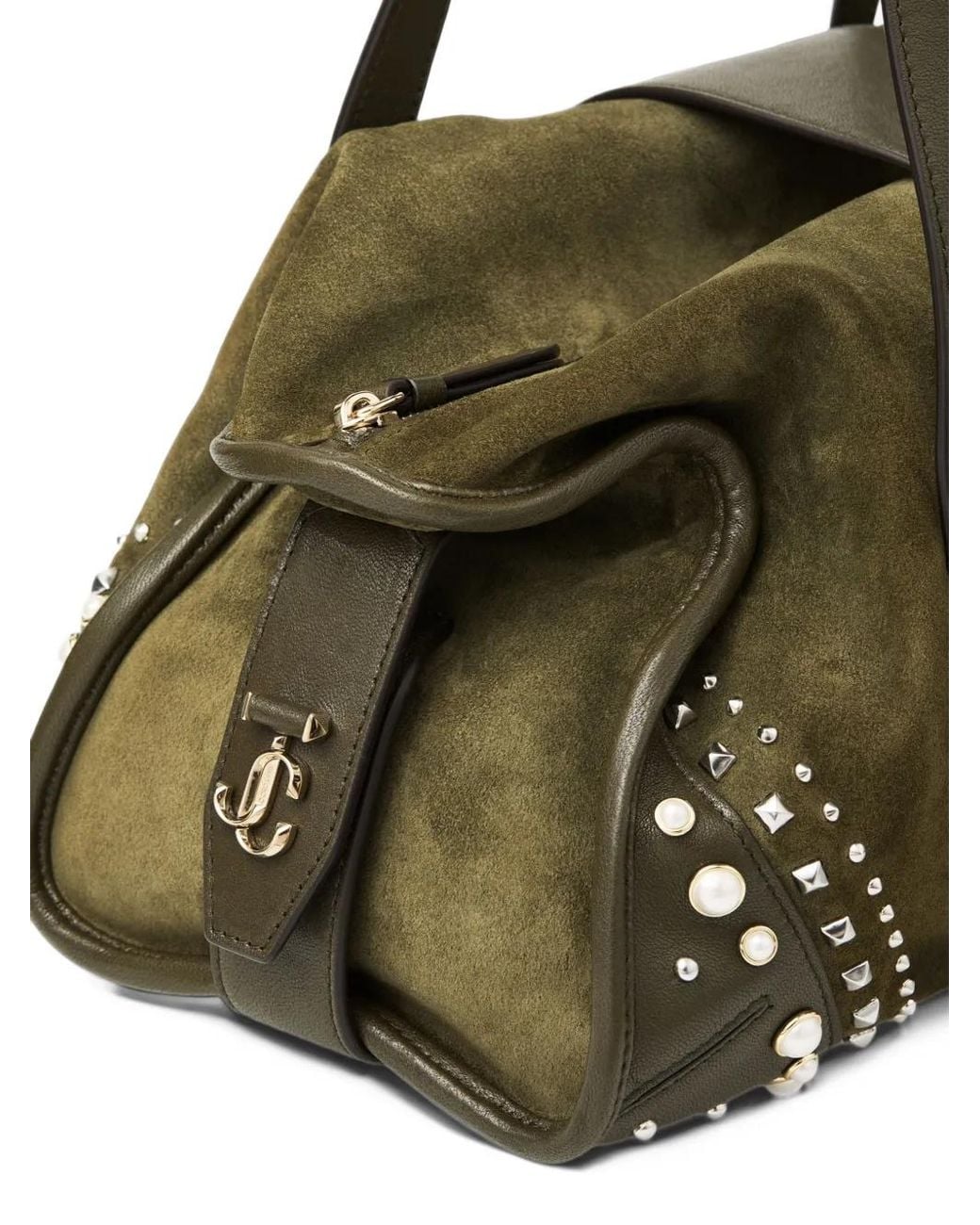 Jimmy Choo Metallic Bar Holdall Medium Filo Stud-Embellished Tote Bag