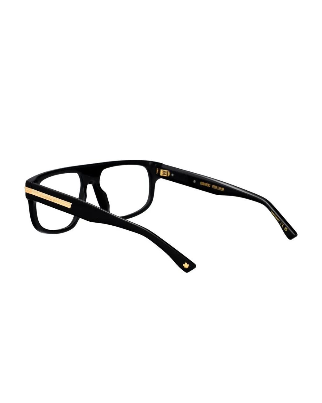 DSquared² Black Square-Frame Glasses for men