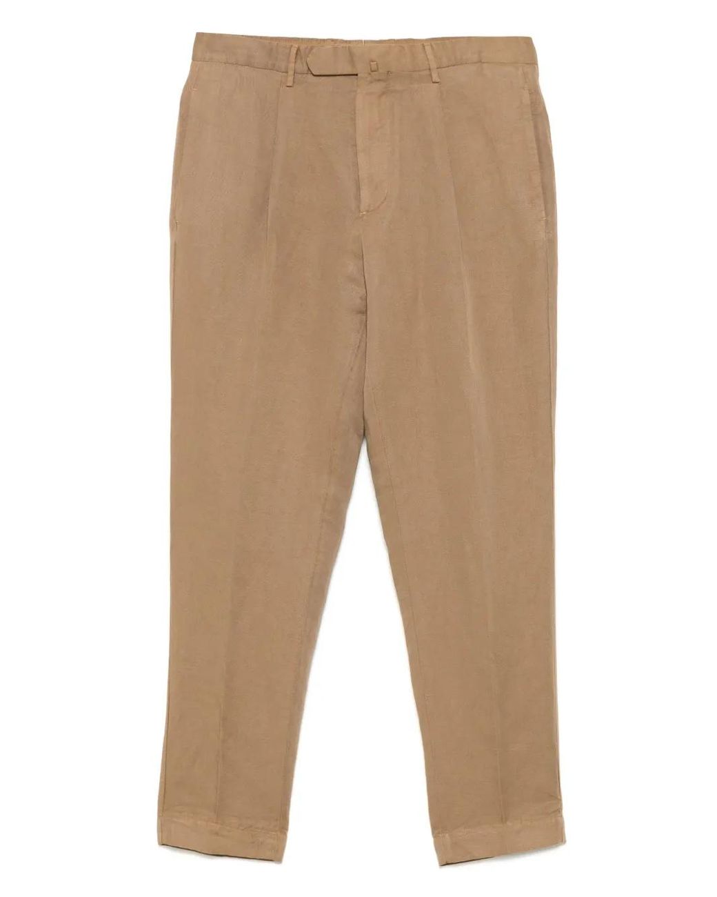 Dell'Oglio Natural Pleated Chinos for men
