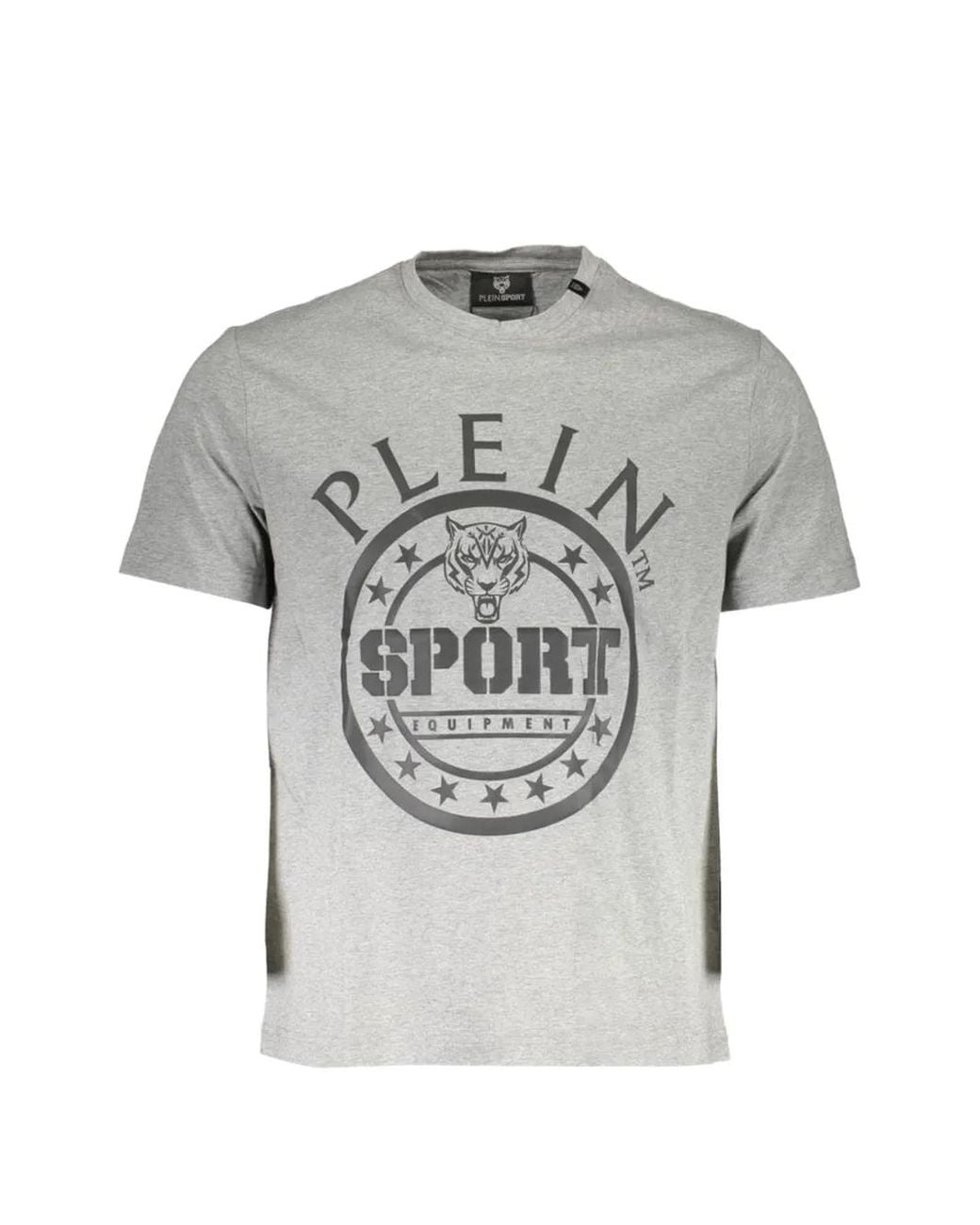 Philipp Plein Gray T-Shirt À Motif Tigre Et Logo Imprimé for men