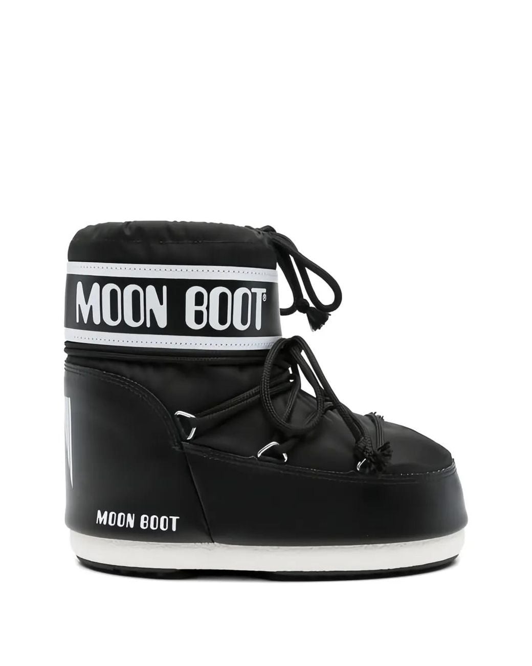 Moon Boot Black Logo Lace-Up Boots