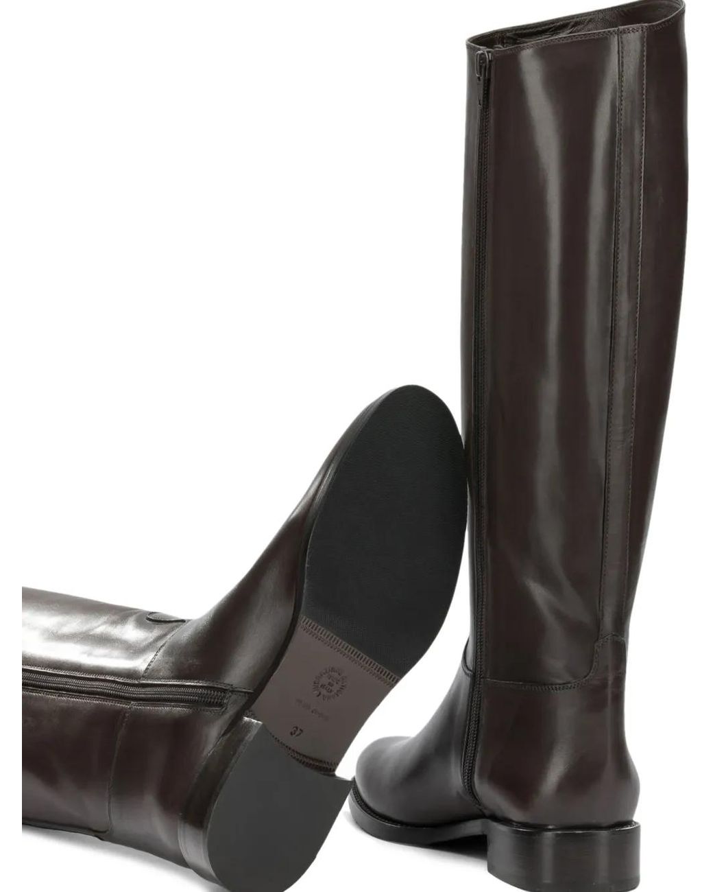MARETTO® Black Knee-High Leather Boots