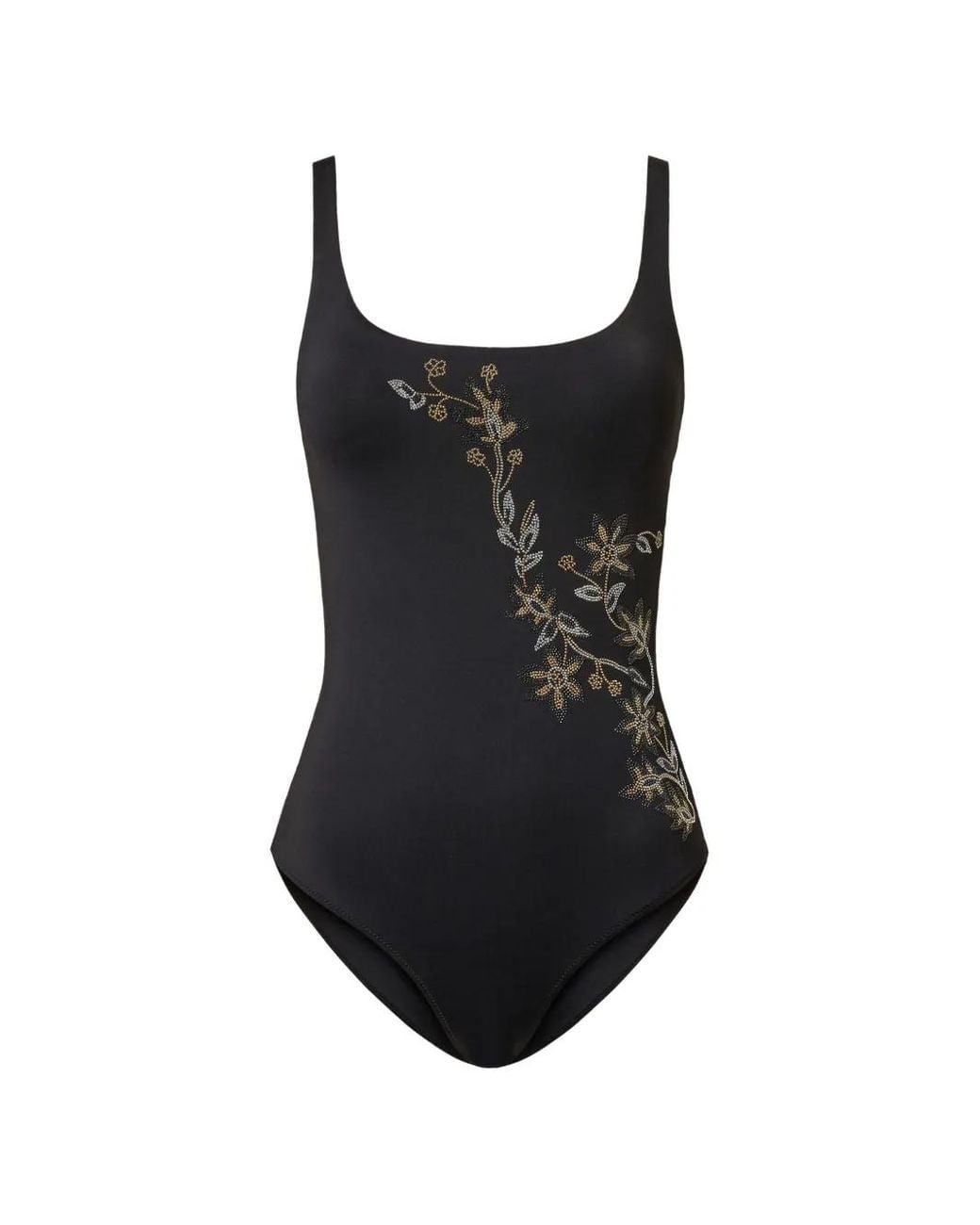 Twinset Black One-Piece Swimsuit With Studs