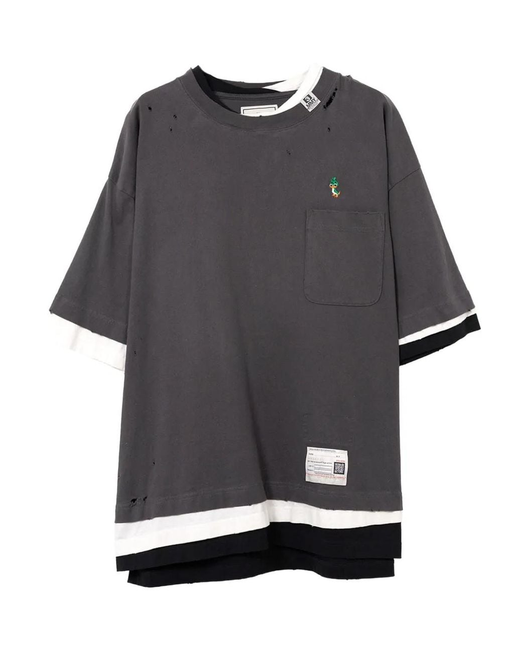 Maison Mihara Yasuhiro Black Layered Pocket T-Shirt for men
