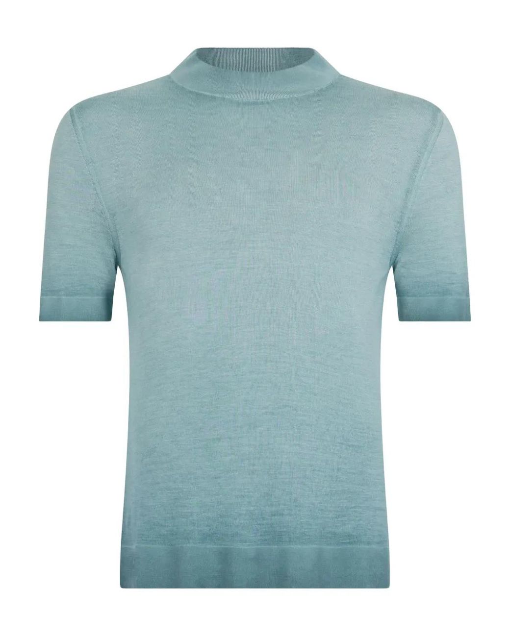 Malo Blue High-Neck Sweater for men