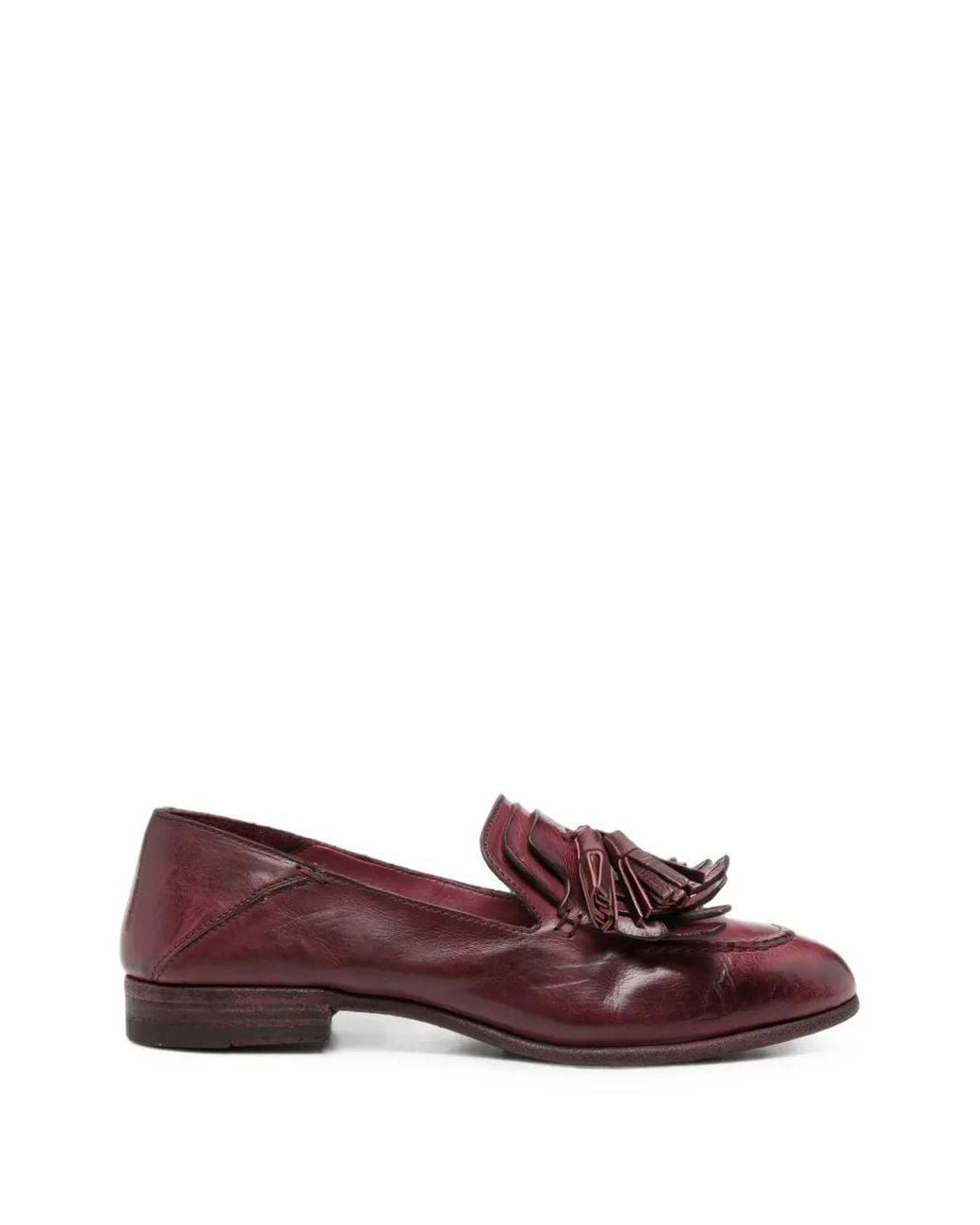 PAUL SILENCE Purple Tassel-Detail Fringed Loafers
