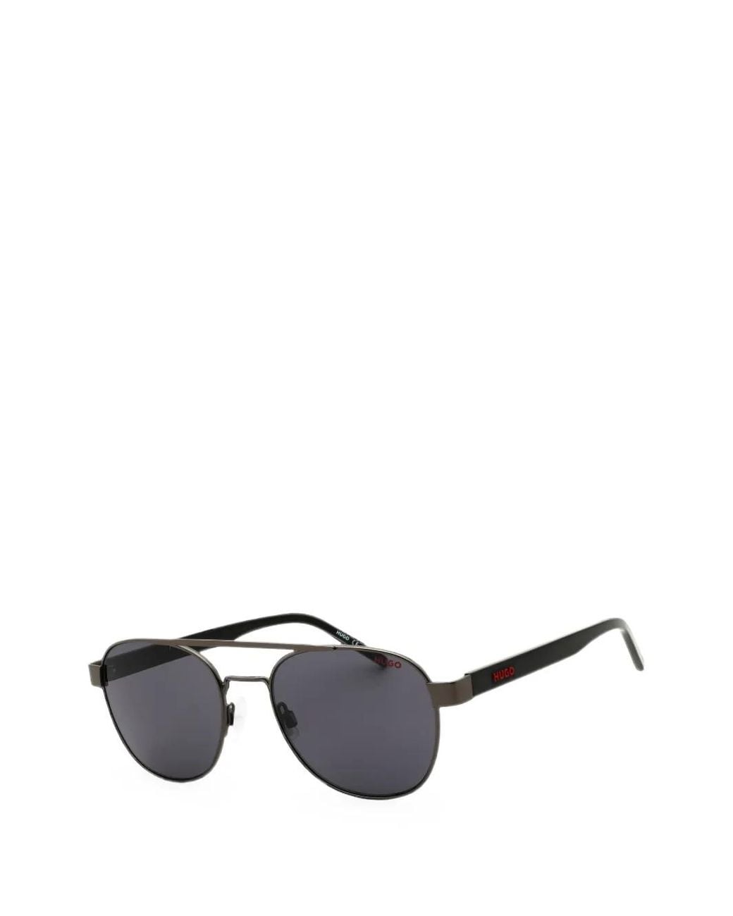 HUGO Gray Pilot-Frame Sunglasses for men