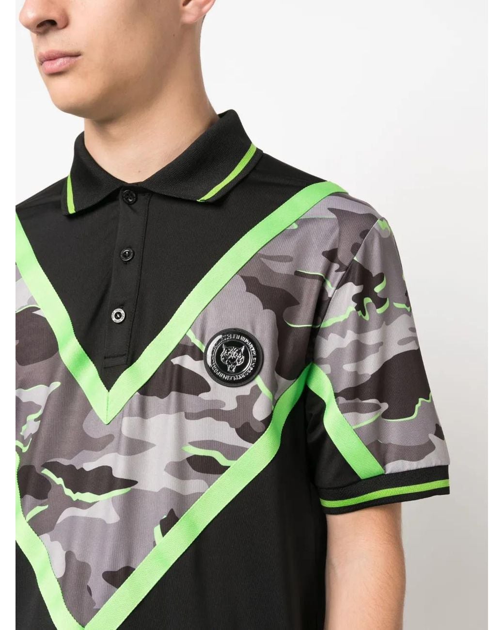 Philipp Plein Green Amazon Edition Cotton Polo Shirt for men
