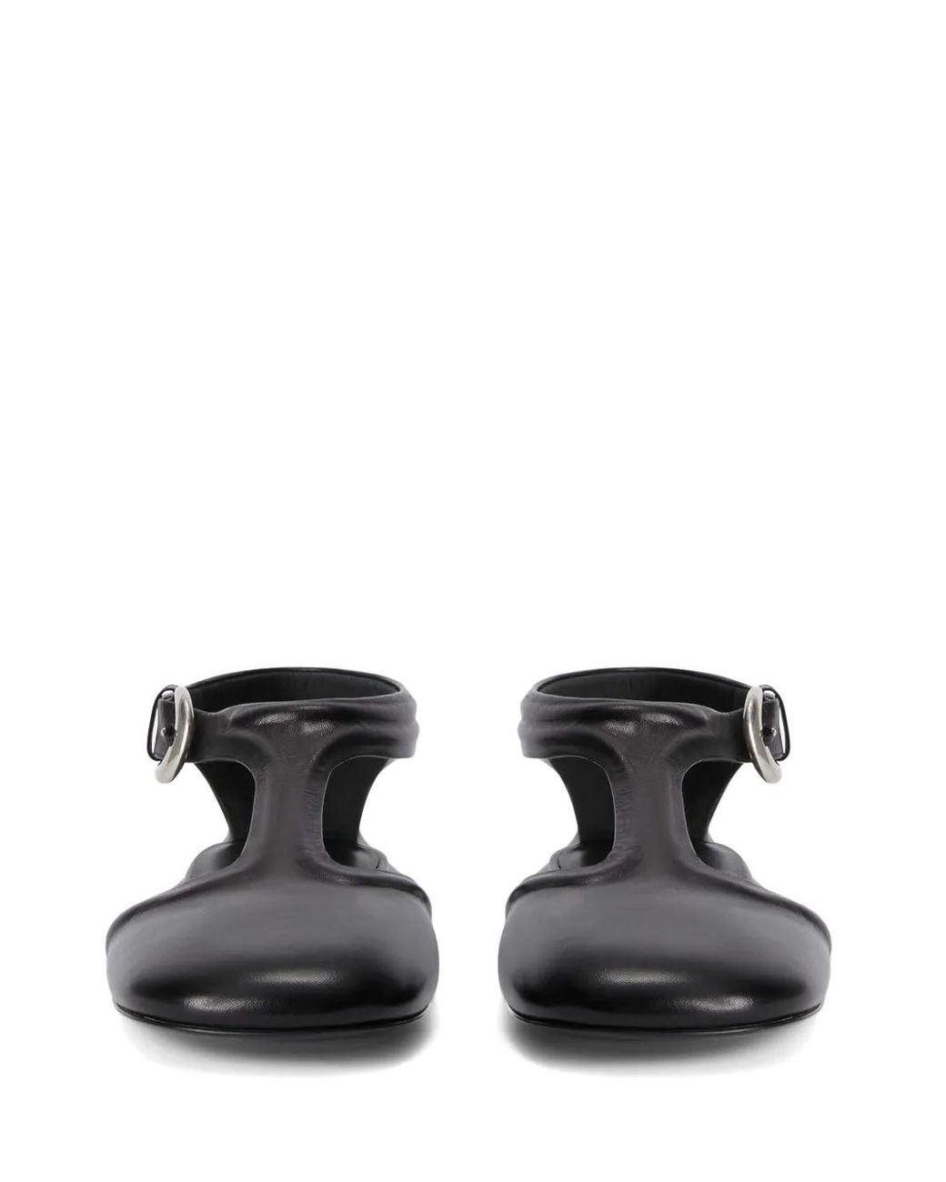 Jil Sander Black Mary Jane Ballerina Shoes