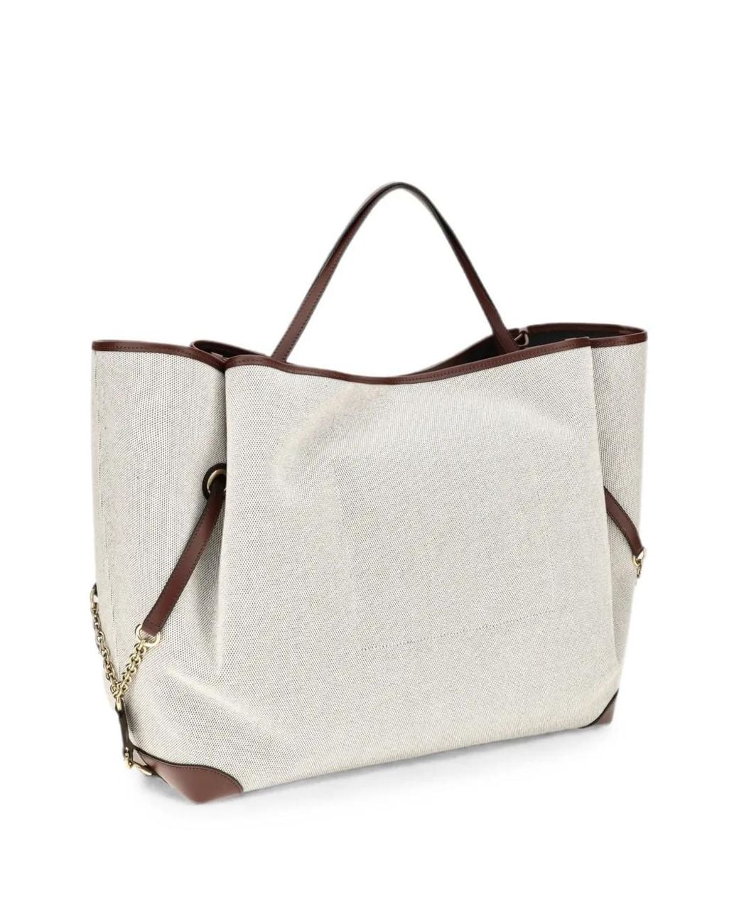 Chloé White Large Carry Tote Bag