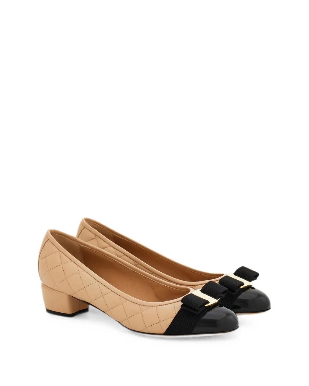 Ferragamo Pink Vara Leather Pumps