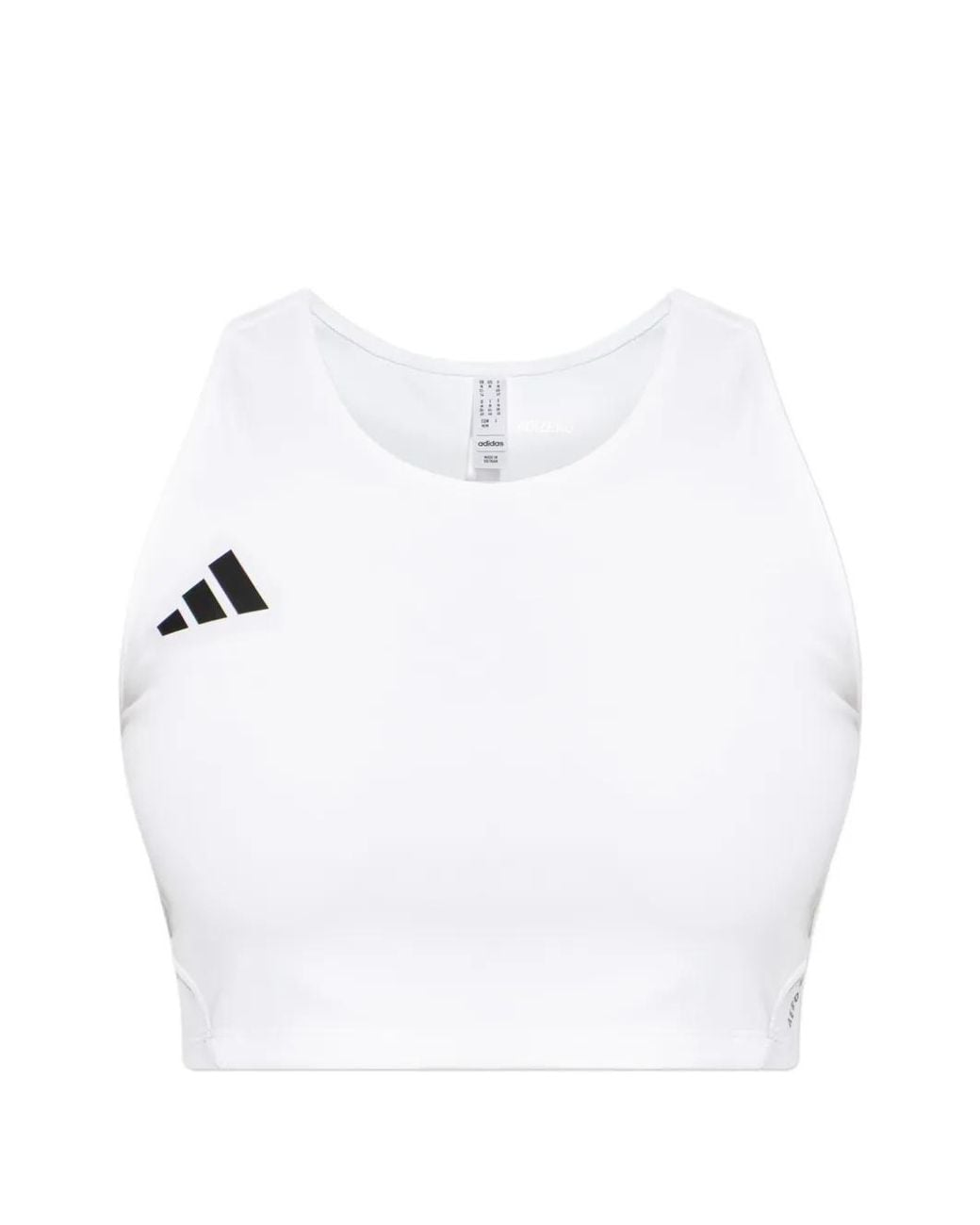 Adidas White Adizero Essentials Running Crop Top