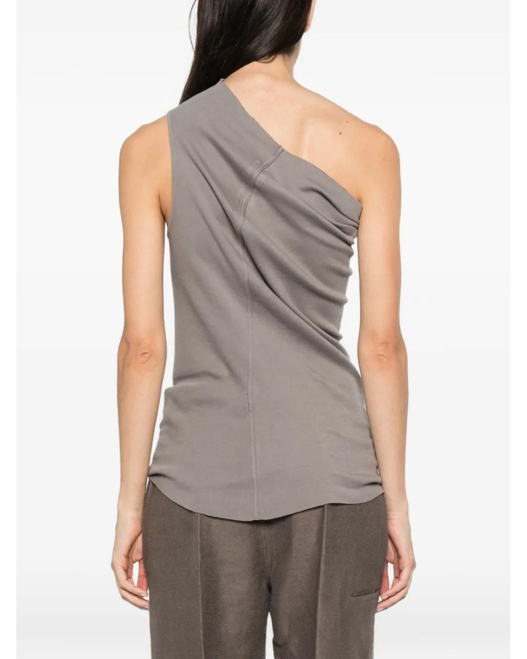Rick Owens Gray Cotton Tank Top