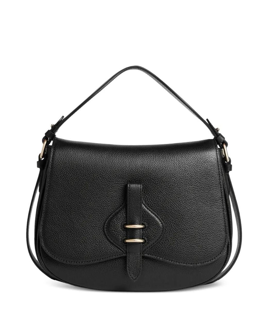 Coccinelle Black Mavery Leather Medium Shoulder Bag