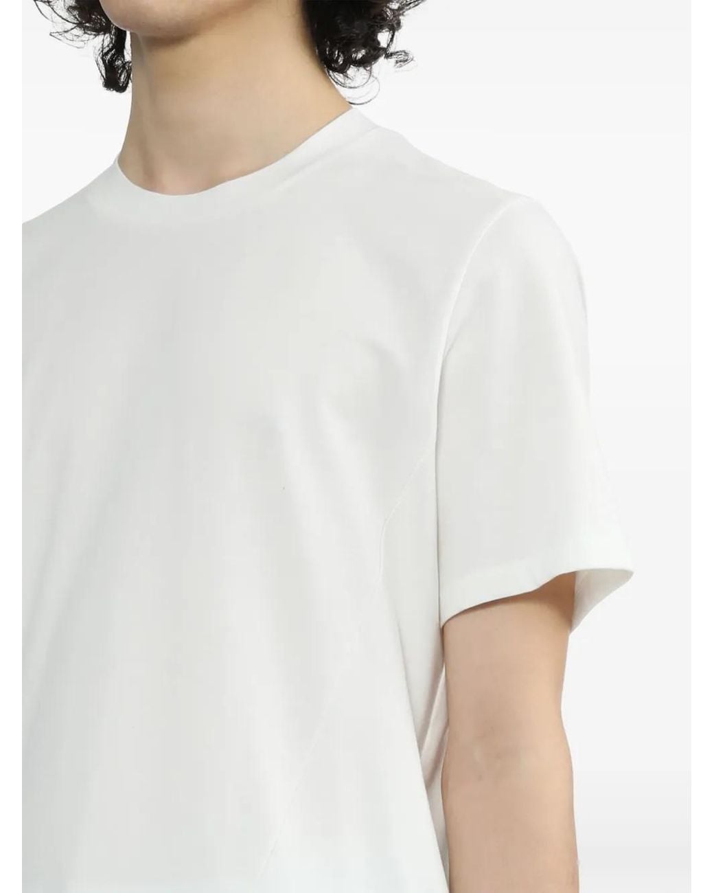 Post Archive Faction PAF White Basic Round-Neck T-Shirt for men