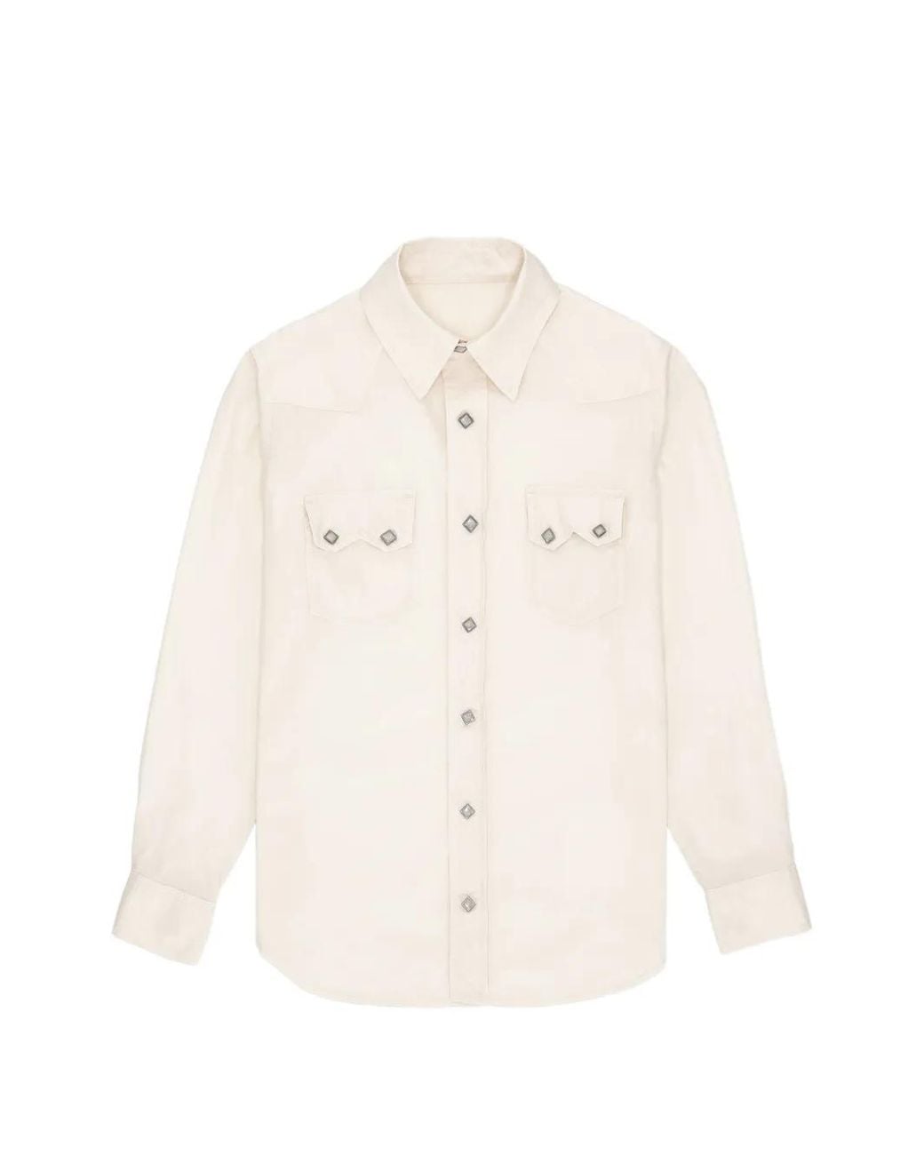 Fortela White Toledo Texan Flap-Pocket Shirt