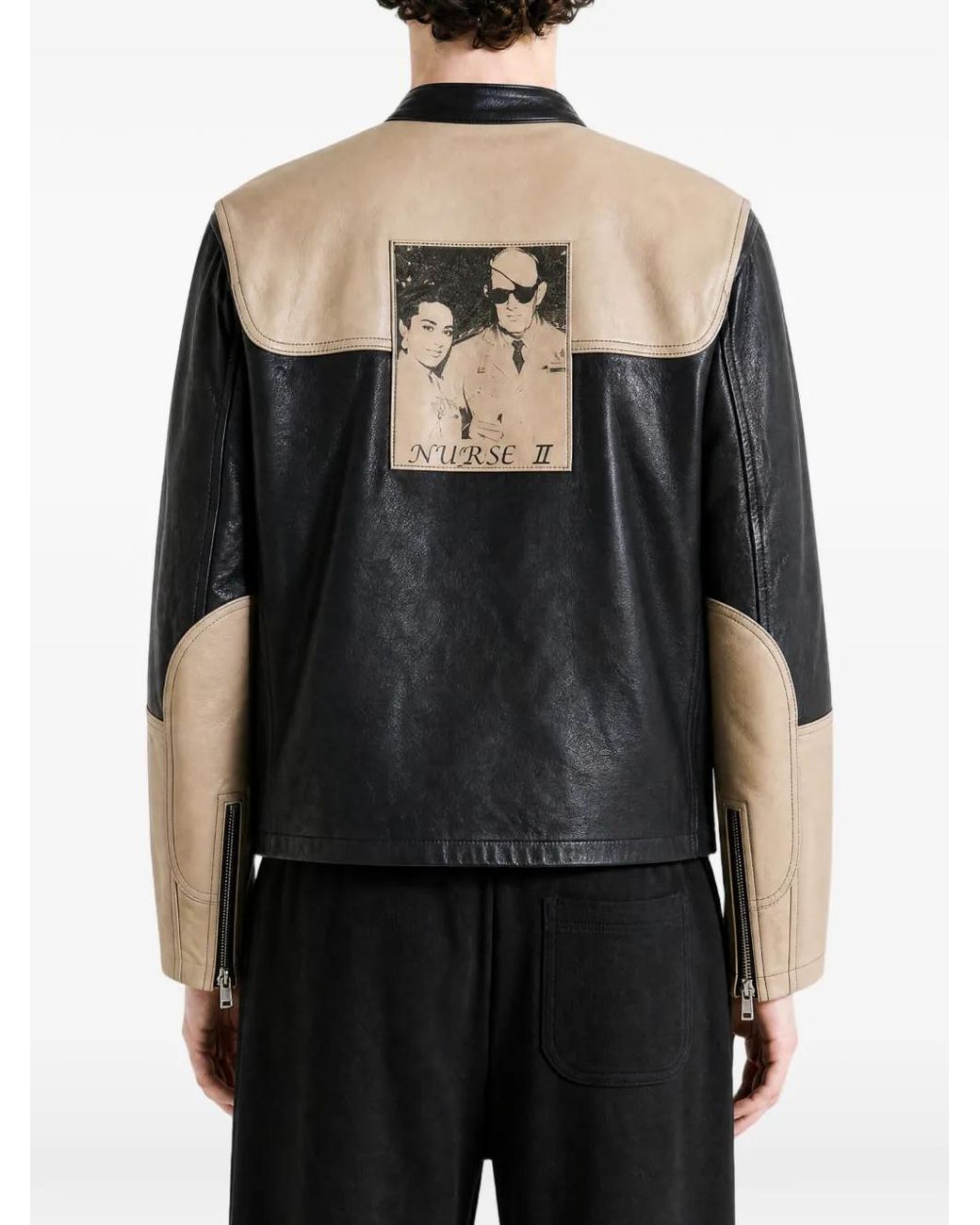 Enfants Riches Deprimes Black Nurse Ii Panelled Leather Jacket for men