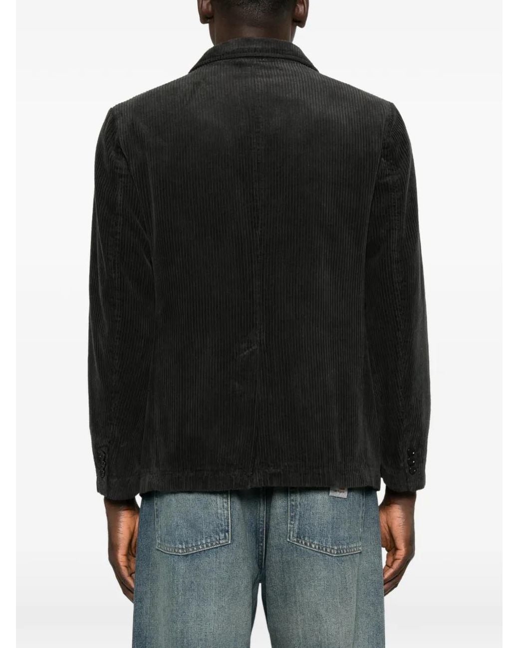 Aspesi Black Kuki Corduroy Blazer for men