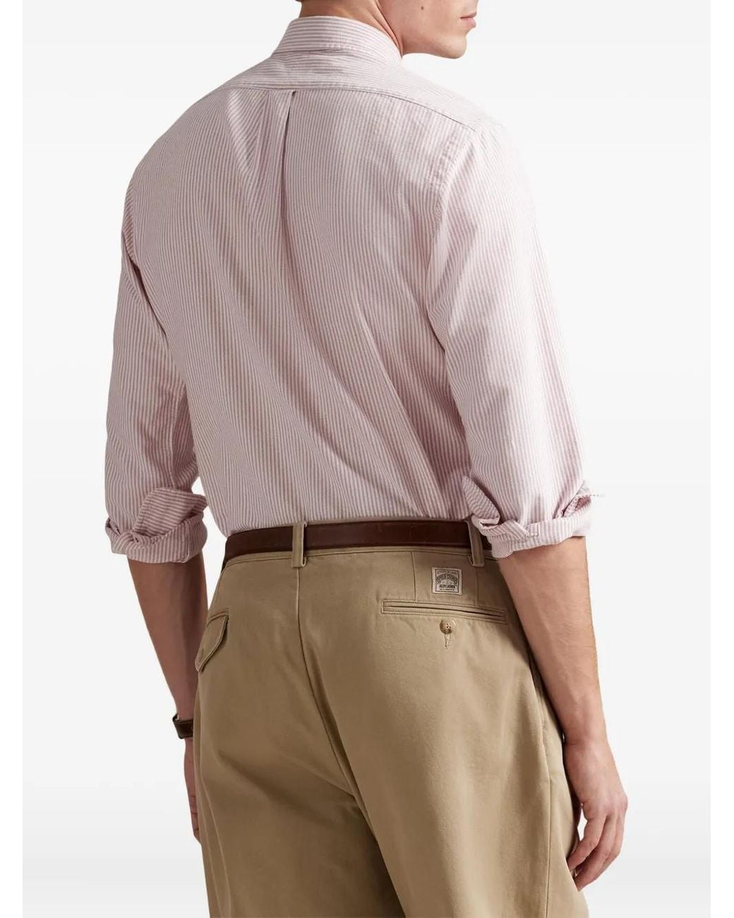 Polo Ralph Lauren Pink Striped Button-Down Shirt for men