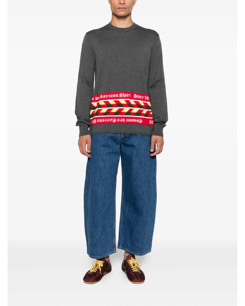 Comme des Garçons Gray Wool-Blend Jumper for men