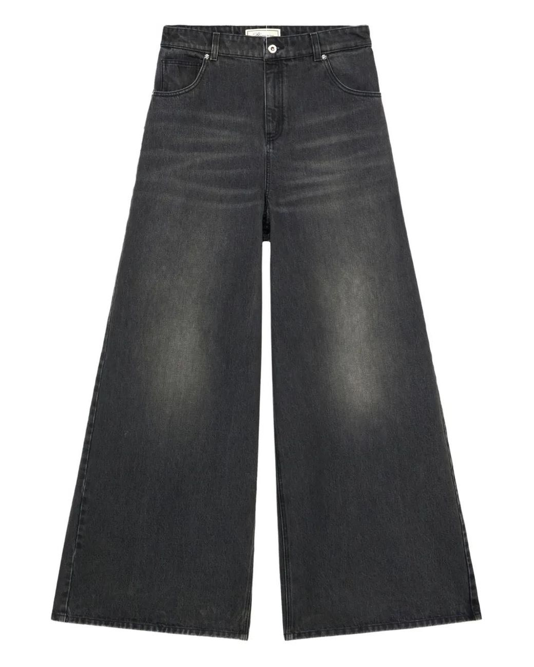 Blumarine Black Whiskering-Effect Jeans
