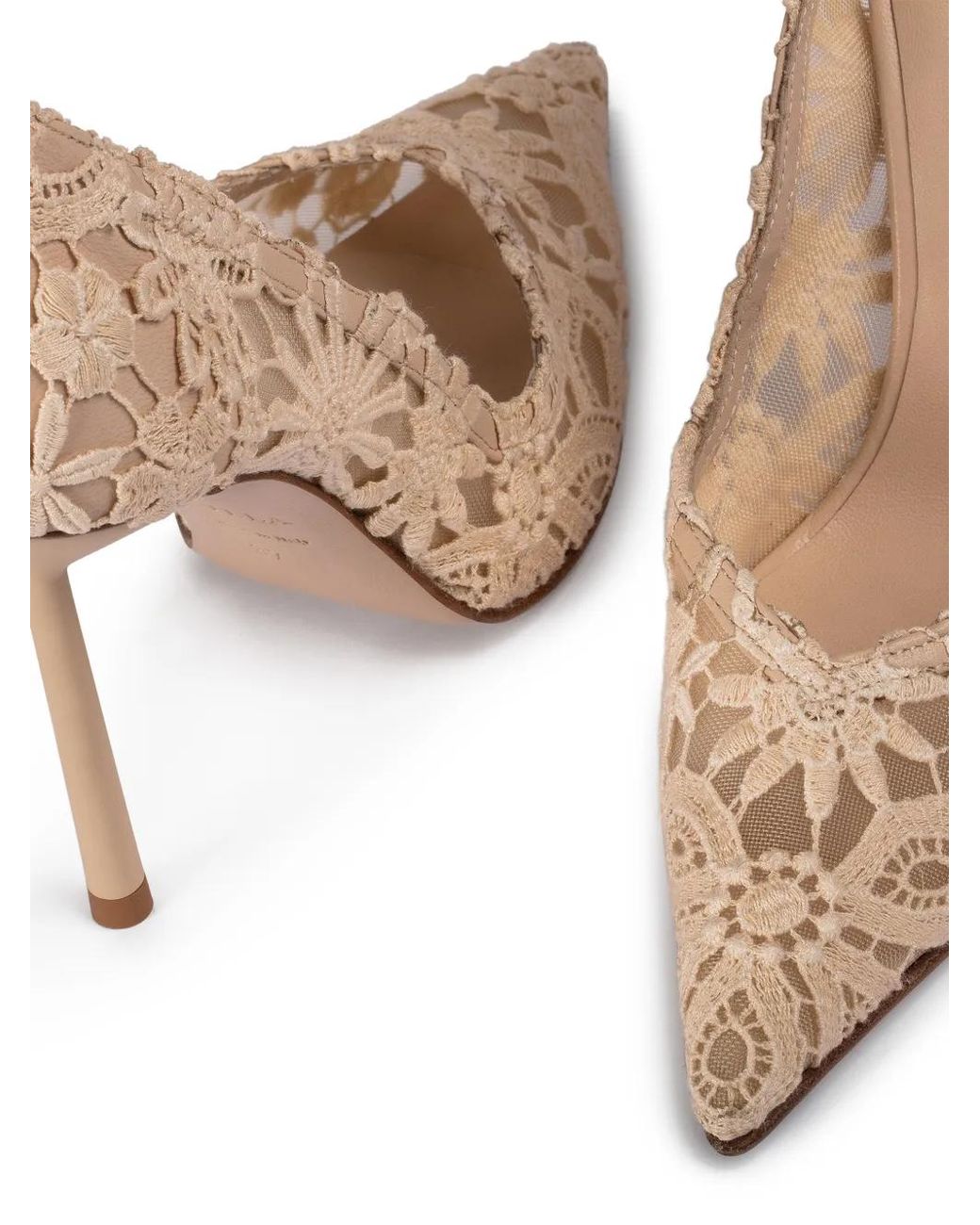 Le Silla White Vivienne Heeled Pumps