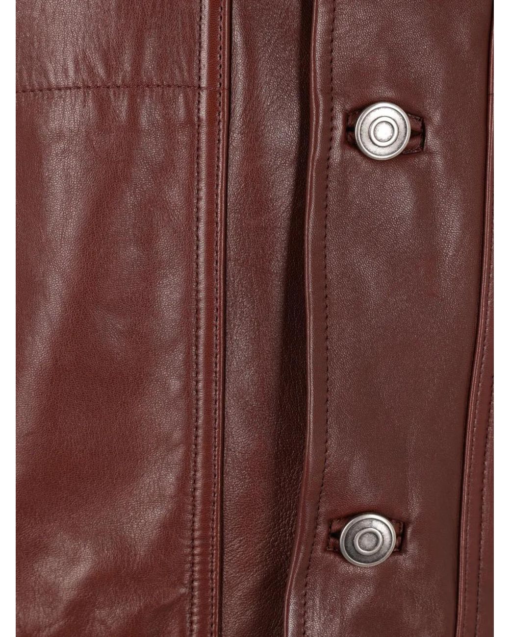 Veste En Cuir À Boutonnière Giorgio Brato pour homme en coloris Brown