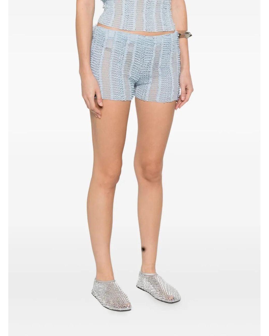 Roberta Einer Blue Knitted Shorts