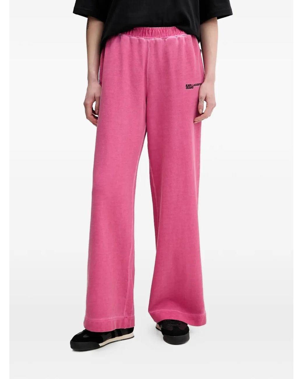 Karl Lagerfeld Pink Elasticated Waist Trousers