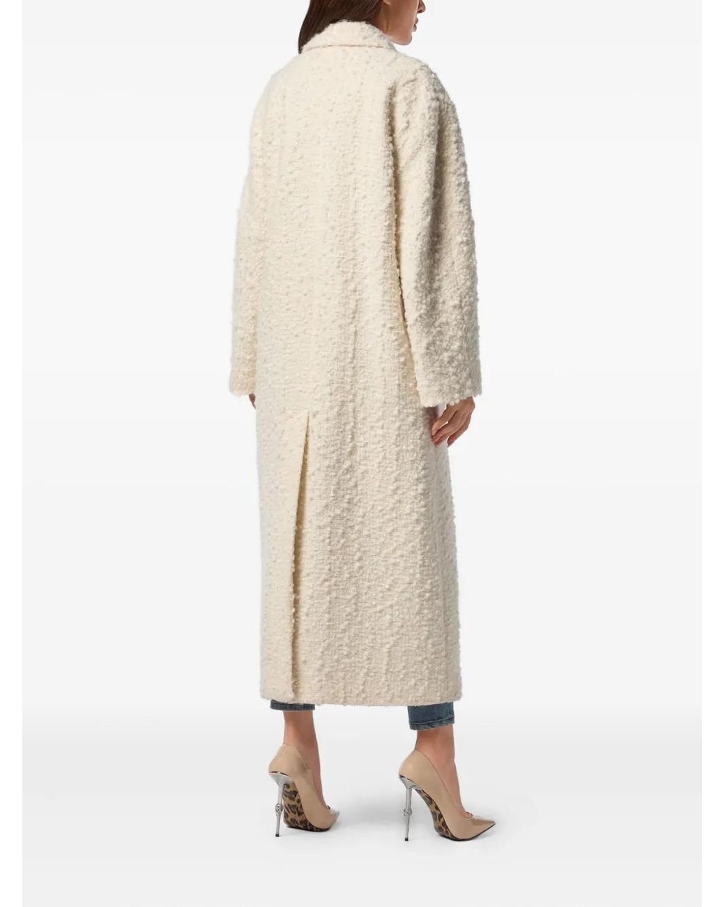 Philipp Plein Natural Double-Breasted Coat
