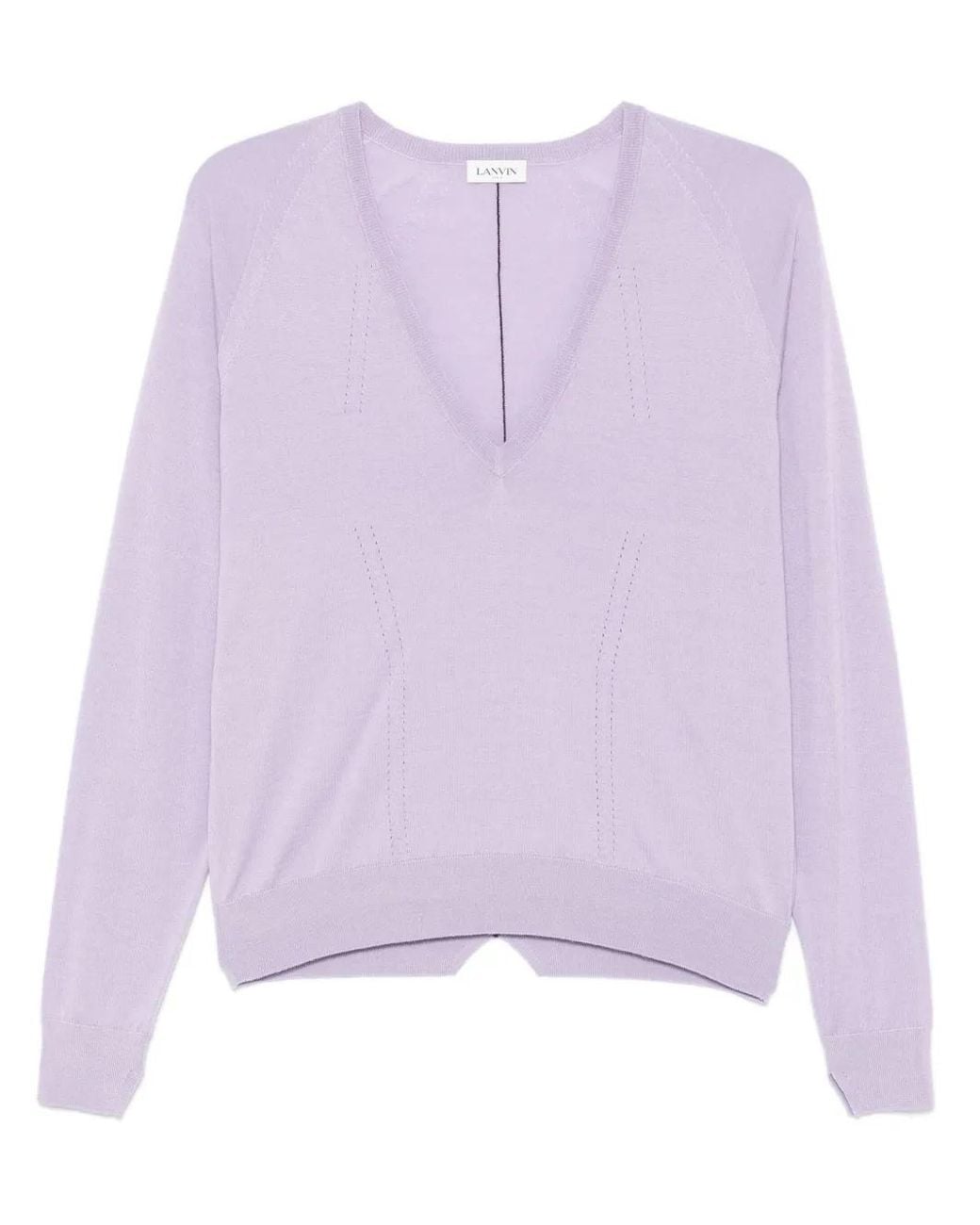 Lanvin Purple Fine Knit Sweater