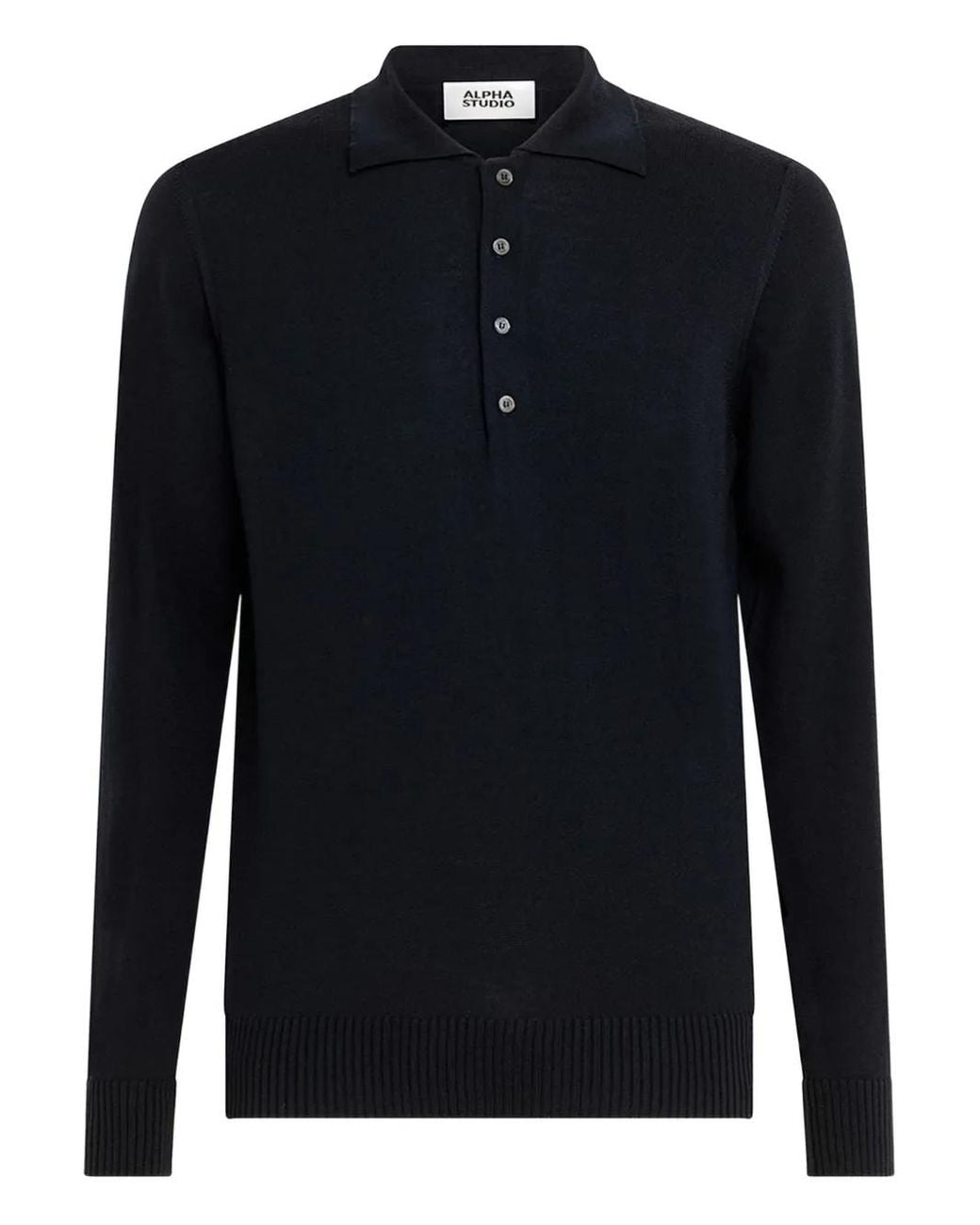 Alpha Industries Blue Buttoned Polo Shirt for men