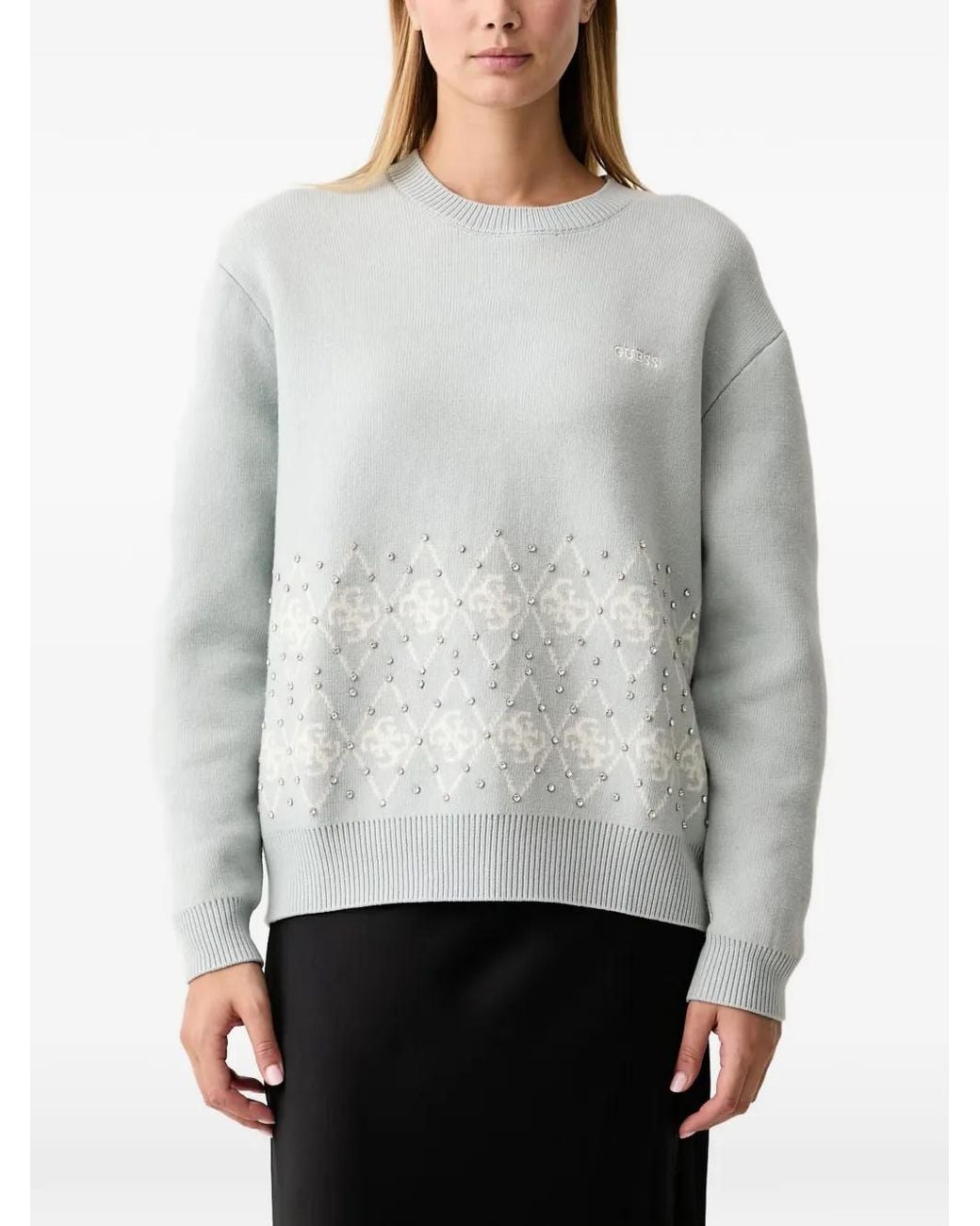 Guess Gray Pullover Mit 4G-Logo