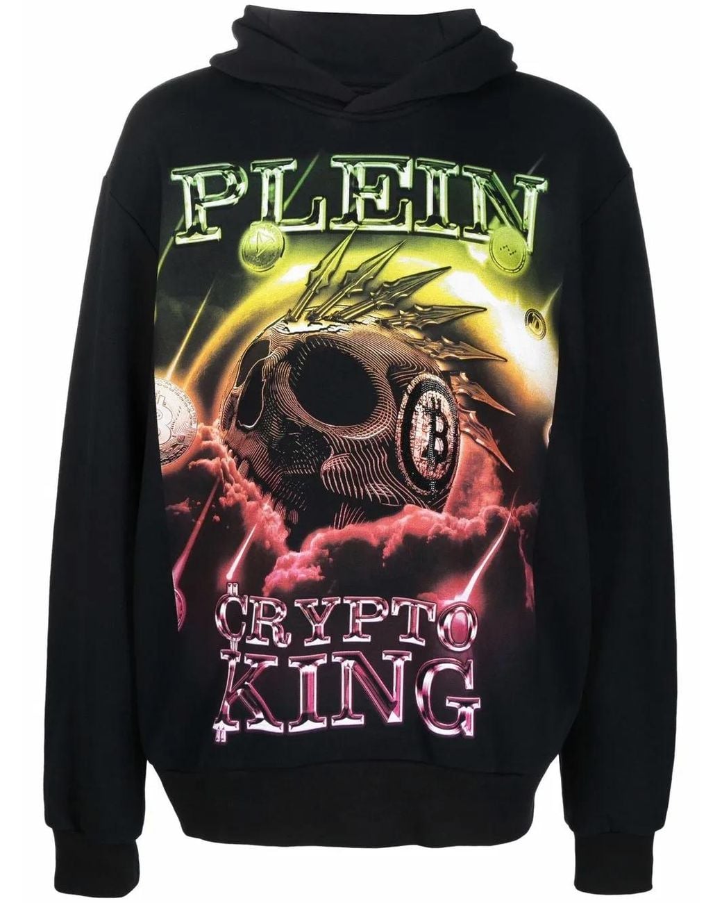 Philipp Plein Black 'Crypto King' Hoodie for men