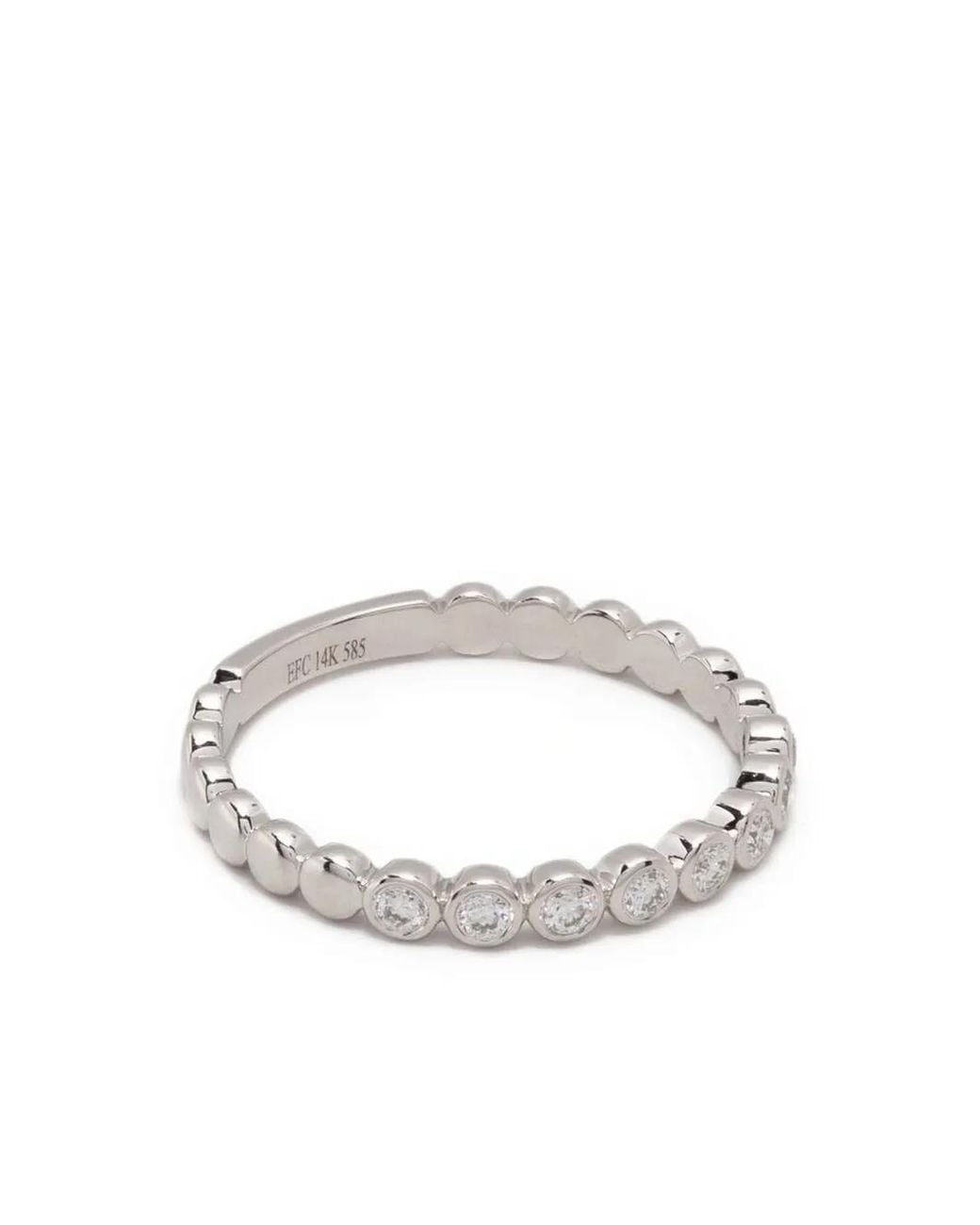 EF Collection White 14Kt Diamond Stack Ring