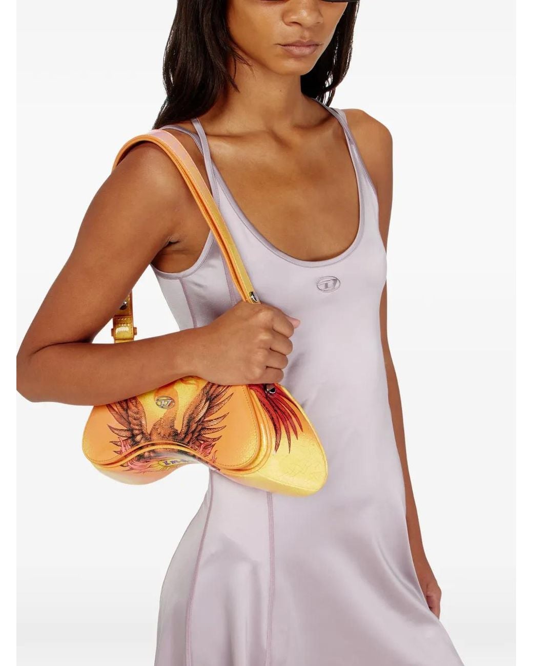 DIESEL Pink Fluid Mini Dress With Double Straps