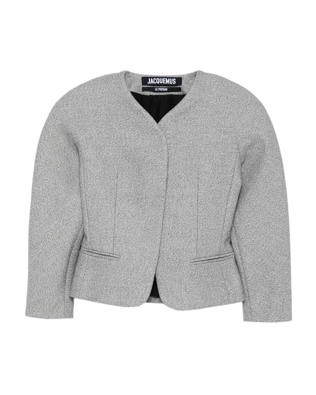 Jacquemus Gray The Mini Ovalo Jacket