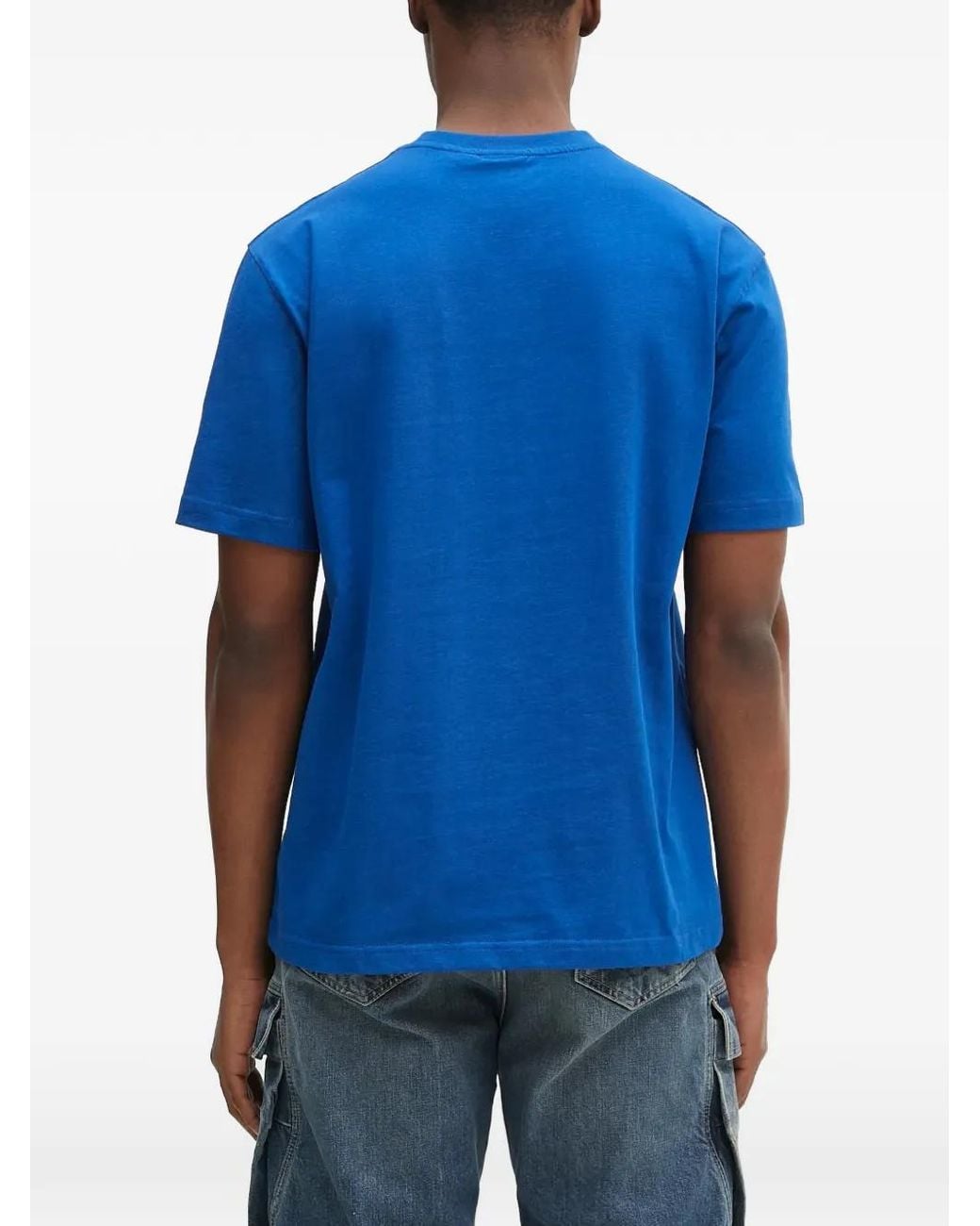 Daily Paper Blue Orbit Emb Logo-Embroidered T-Shirt for men