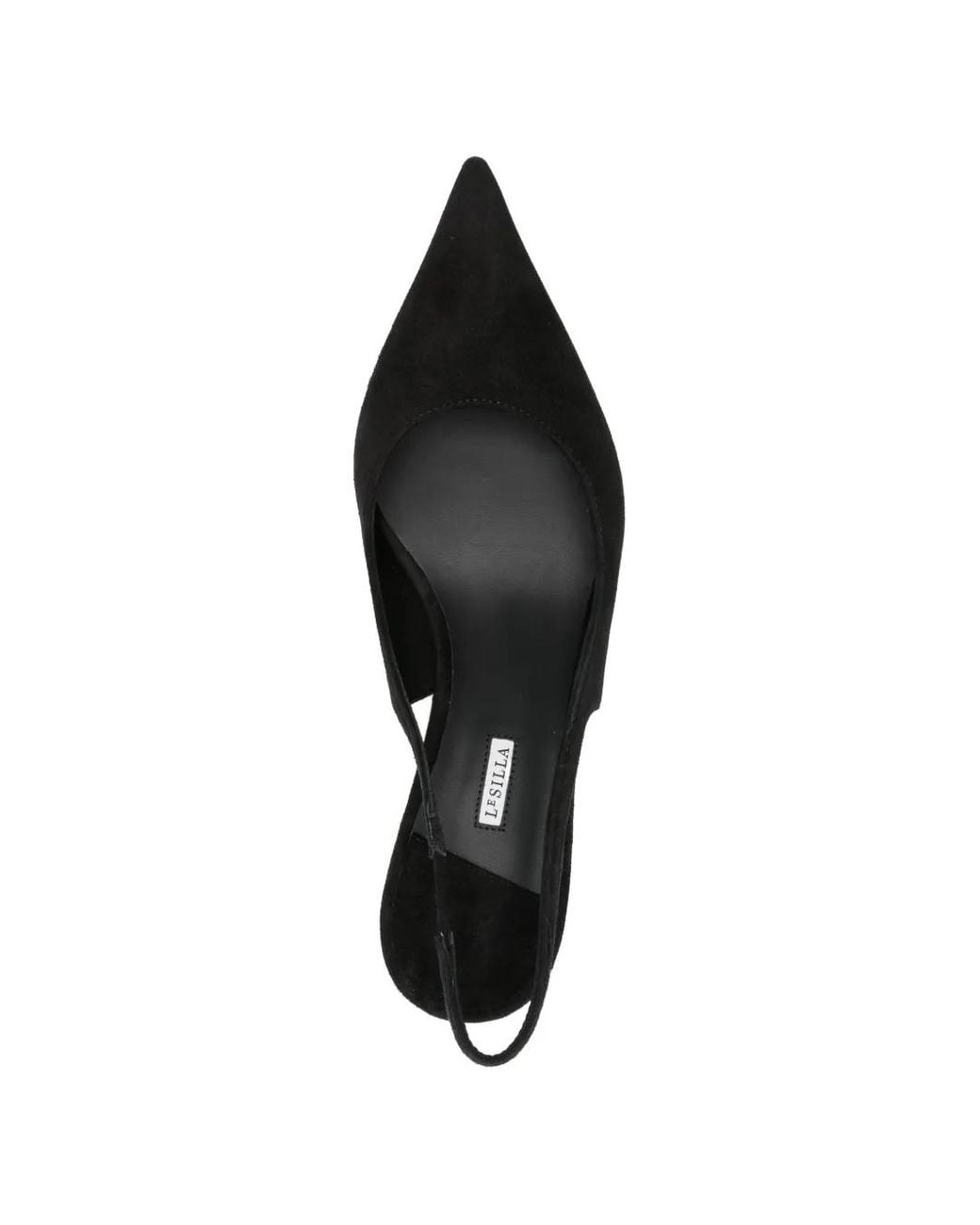 Le Silla Black Point-Toe Slingback Pumps