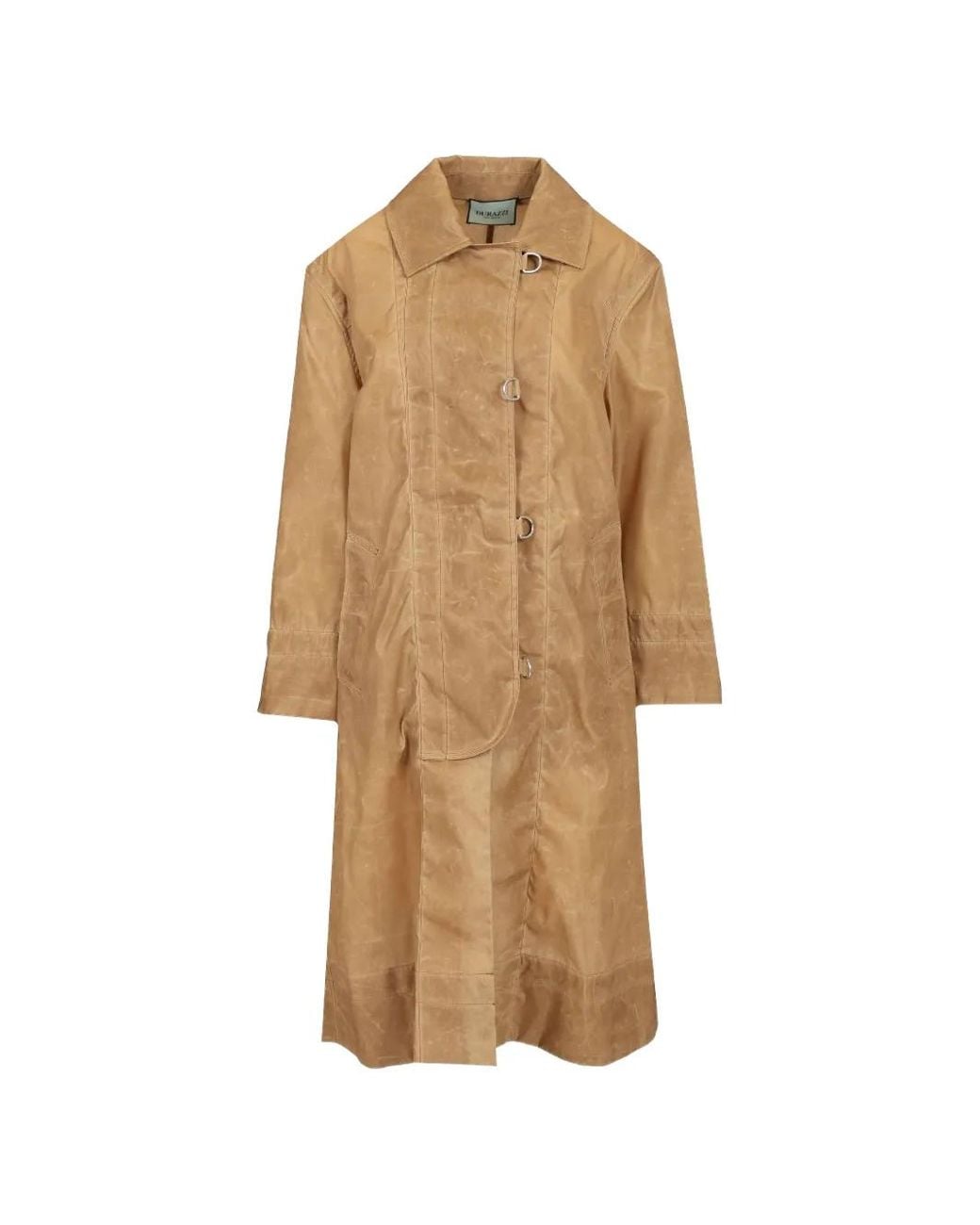 DURAZZI MILANO Natural Leather-Effect D-Ring Coat