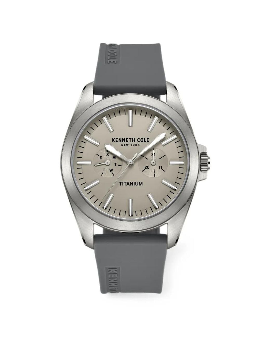 Kenneth Cole Gray Montre En Titane Mm for men