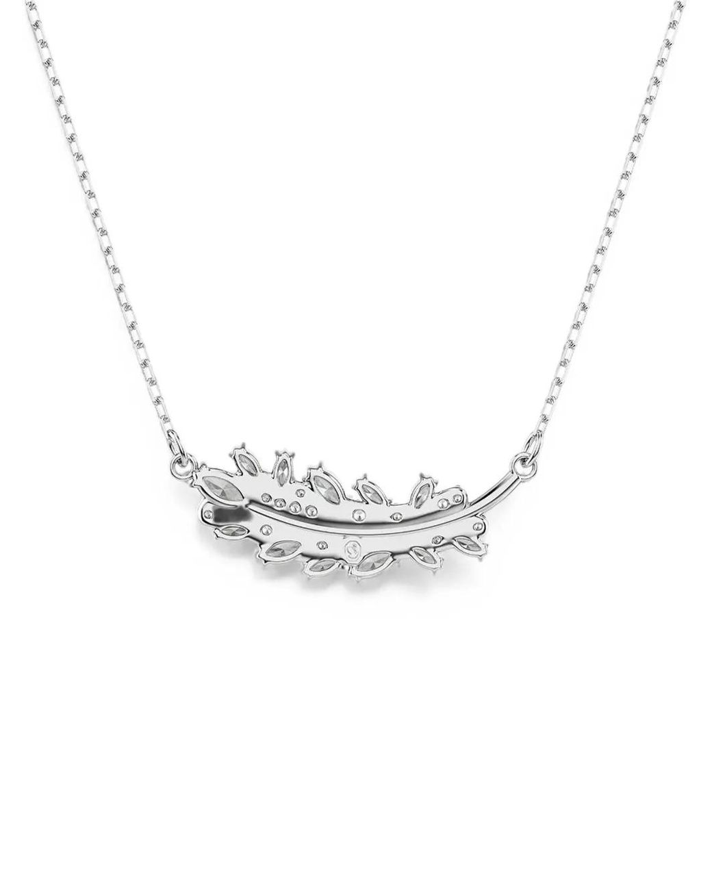 Swarovski White Vienna Feather-Motif Crystal-Embellished Necklace